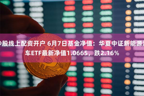 炒股线上配资开户 6月7日基金净值：华夏中证新能源汽车ETF最新净值1.0665，跌2.16%