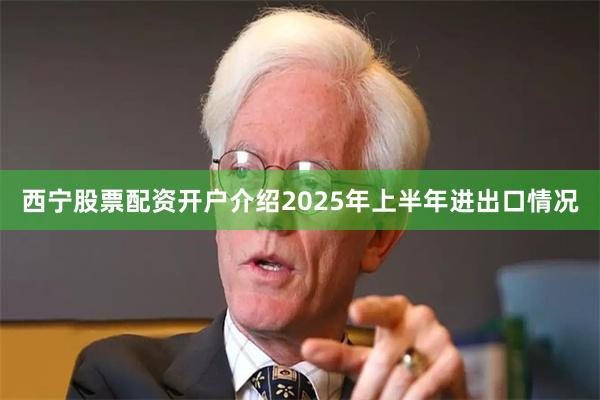 西宁股票配资开户介绍2025年上半年进出口情况